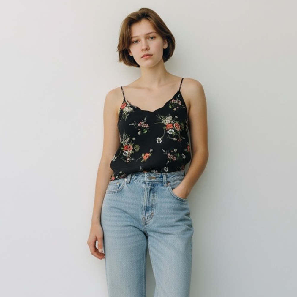 Nine Britton Scallop Flowy Blouse